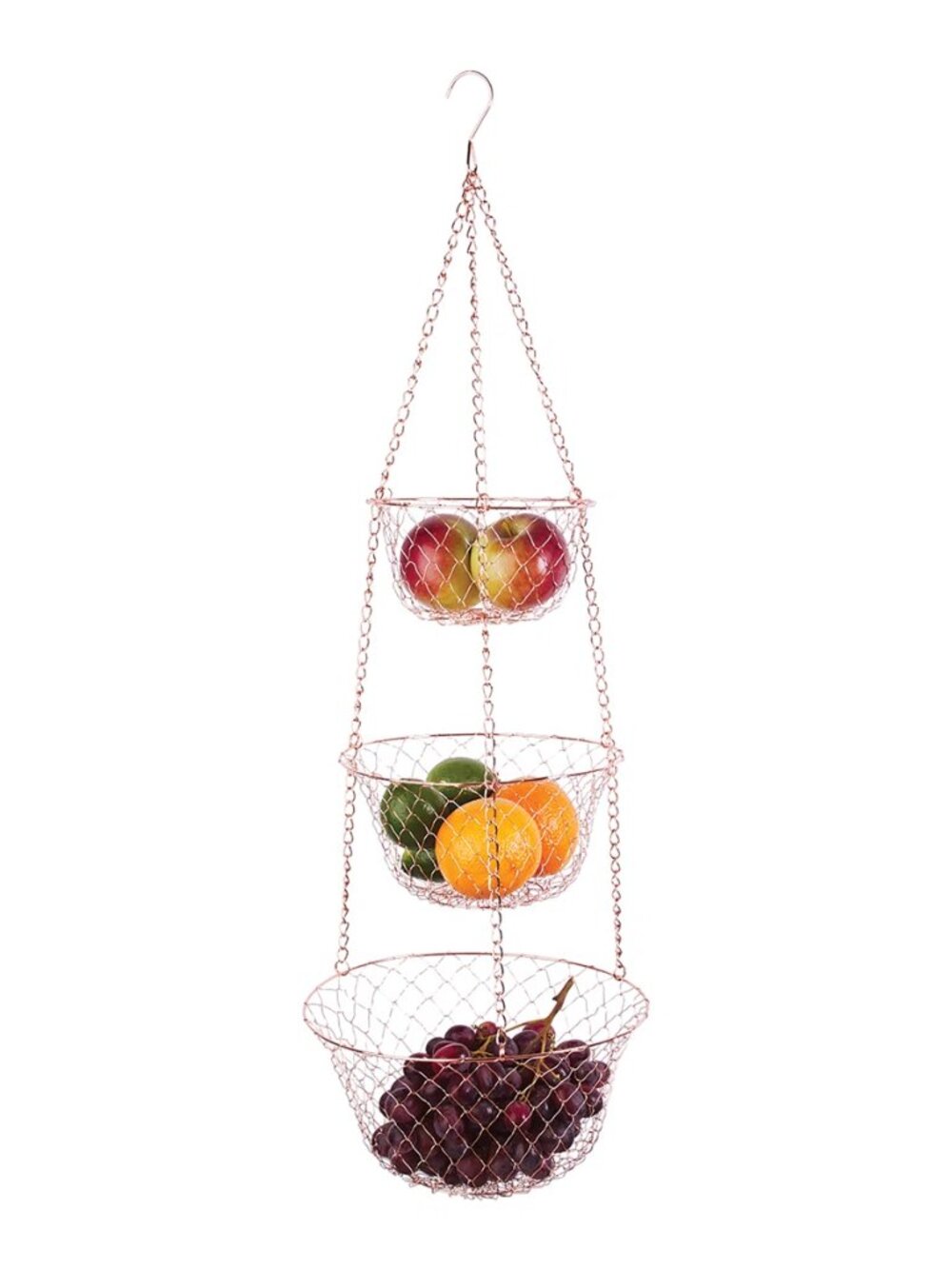 Ebern Designs Aliecia Hanging Fruit Basket - set of 3 tiered baskets